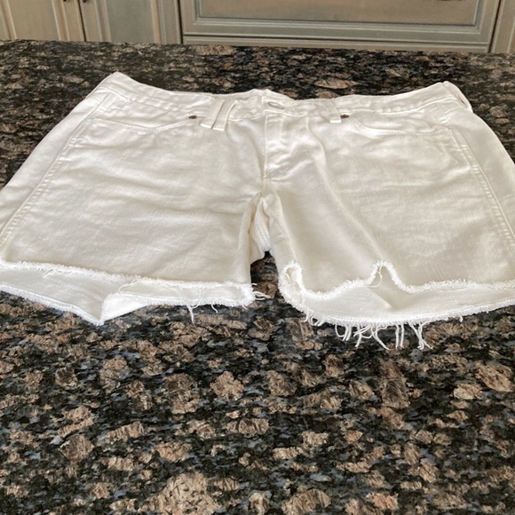 MADEWELL WHITE DENIM SHORTS SIZE 27 - Picture 4 of 7